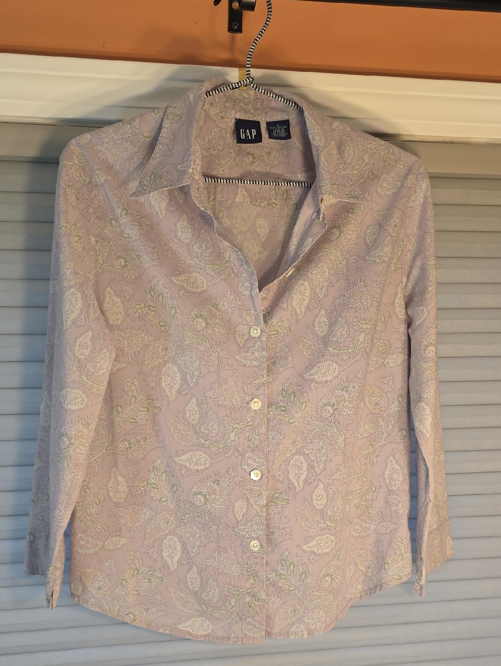 GAP Light Lavender Paisley Blouse